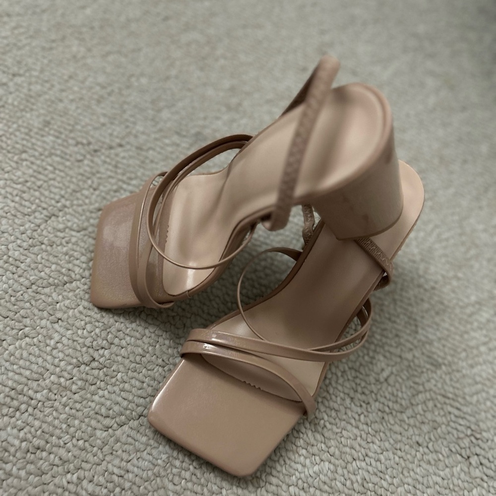 Elegant Tan Strappy Heels